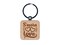 S'more Love Double Hearts Anniversary Valentine's Day Engraved Wood Square Keychain Tag Charm